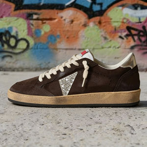 Nuevo Diseño, Zapatillas Deportivas Super Goose con Suela Dorada, Blancas Brillantes con Estrellas, de Piel, Tendencia de Moda, Clásicas de Primavera, Extra Brillantes - Product Image 6