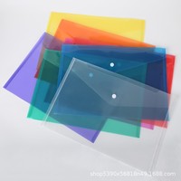 Carpeta de Archivo con Botón, Transparente, de PP, para Almacenamiento de Documentos, con Logotipo Impreso Digitalmente en Varios Colores, Tamaño A4