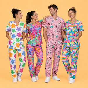Divise Mediche di Alta Qualità con Stampe Animali Multicolore per Donne, Set di Uniformi Mediche, Camici <span class=keywords><strong>Medici</strong></span>, Uniformi da Infermiere per Laboratorio - Product Image 2