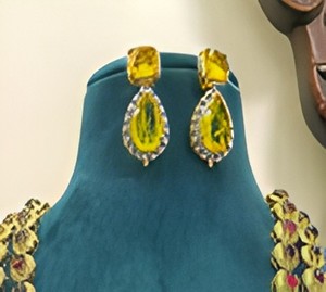 Deslumbrante Juego de Collar y Aretes de Latón Plateado de Primera Calidad, Joyería para Mujer, Regalo para Boda, Compromiso o Fiesta - Product Image 2