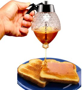 Very Popular Acrylic <strong>Honey</strong> <strong>Dispenser</strong> No Drip Glass With Stand <strong>Honey</strong> Jar - Product Image 4