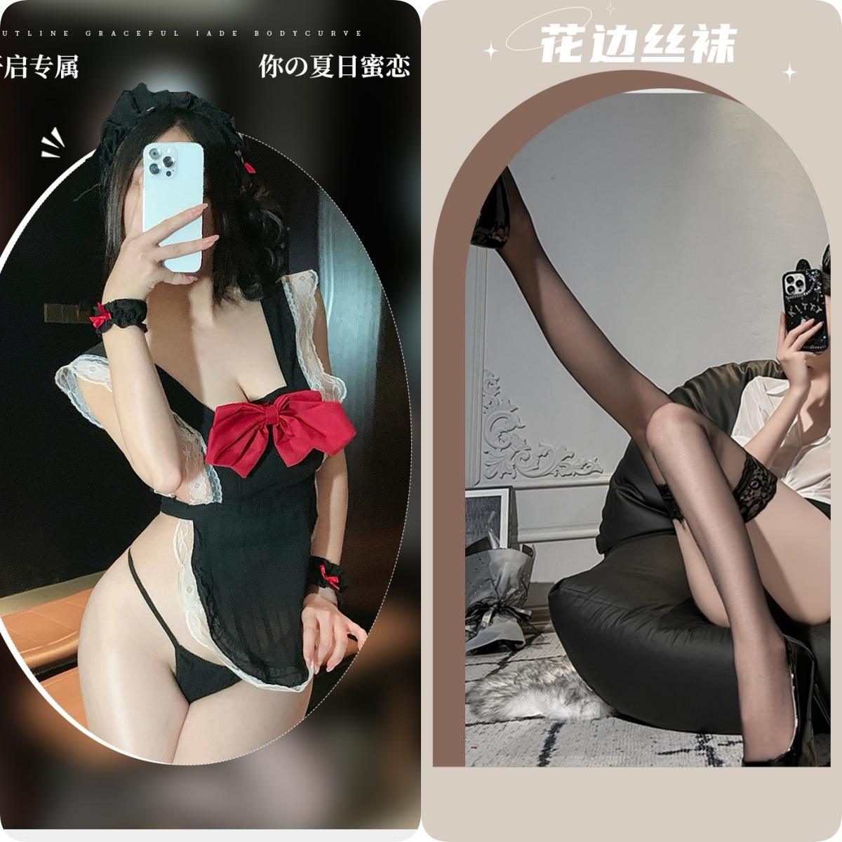 Black + black stockings