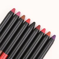 Crayon à lèvres longue tenue 9 couleurs, marque privée, fini mat, résistant à l'eau, tenue 12 heures, 3,5g, taille standard, ne tache pas