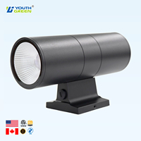 Applique murale LED noire mate, éclairage extérieur 5 CCT sélectionnables, luminaire extérieur pour maison