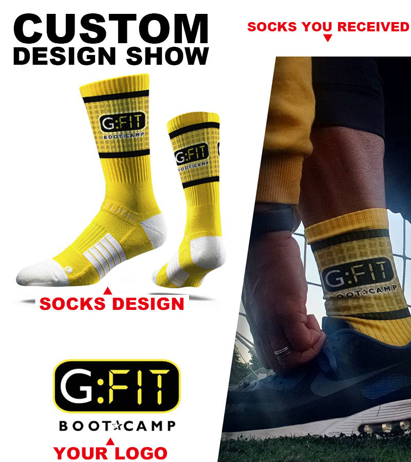 Design Your Own Custom Logo Socks Men Women Unisex Crew Sport Socks Basketball Team Cotton Elite Athletic Customize Socks