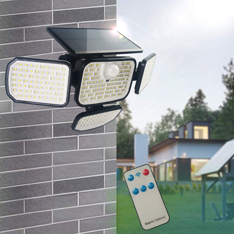 4 осветительных панели наружная безопасность солнечные уличные охранные фонари наружные