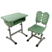 Meubles scolaires en gros, bureaux réglables en hauteur pour étudiants, ensembles de chaises en plastique, chaises d'école avec structure en acier pour salle de classe