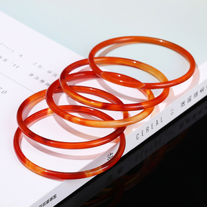 JD GEMS Bracelet de bijoux pour femmes de haute qualité, polyvalent et exquis, Agate rouge naturelle colorée, Jingle Bangle de beauté - Product Image 4