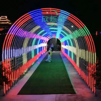 Lámpara de túnel RGB de vendedor caliente, luz con motivo 2D impermeable para exteriores