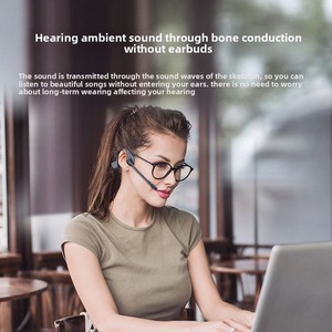 Es960pro cho tai nghe <span class=keywords><strong>Bluetooth</strong></span> kép âm thanh <span class=keywords><strong>Fusion</strong></span> xương dẫn cho cuộc gọi kinh doanh LED Silicone Phong cách thể thao chạy - Product Image 2