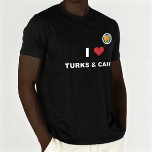 T-shirt nera con bandiera delle isole Turks e Caicos Design unico per feste - Product Image 2