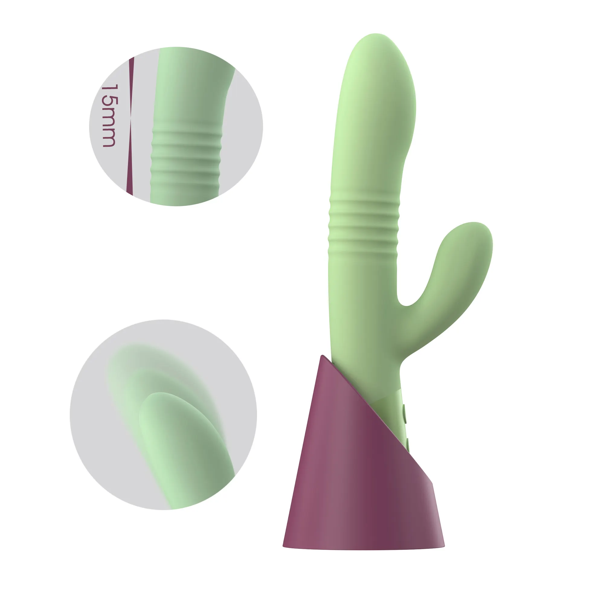 2023 WINYI Adult Sexy Toys Double Head Telescopic Dildo Vibrators Thrusting Clitoris G Spot Rabbit Vibrator Sex Toys For Woman
