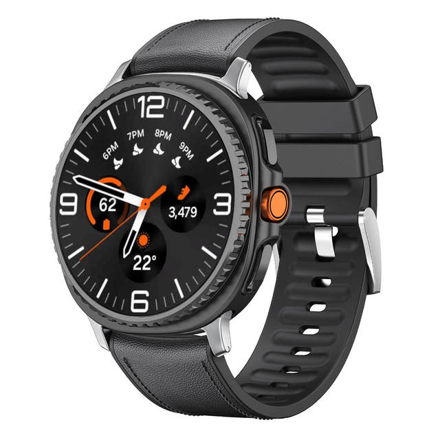 Hybrid Leather Silicone Strap for Samsung Galaxy Watch 8/8 Classic/Ultra 2025 Stylish Dual-Layer Band for Men Women