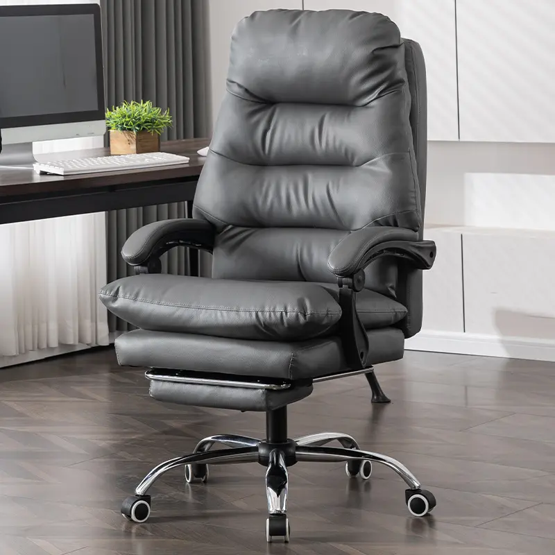 Sedia da ufficio Oversize Super confortevole con supporto lombare Executive sedia da ufficio girevole in pelle con schienale alto