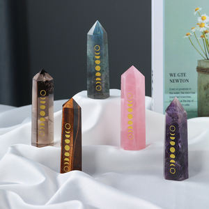 Piedras curativas de cristal, feng shui, <span class=keywords><strong>eclipse</strong></span> <span class=keywords><strong>lunar</strong></span>, punto de artesanía, amatista de cuarzo rosa, artesanías populares - Product Image 5