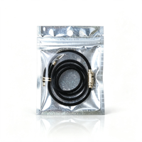 Sacs refermables en argent avec trou de suspension et fenêtre transparente pour l'emballage de bijoux, cosmétiques et échantillons, film flexible résistant aux déchirures