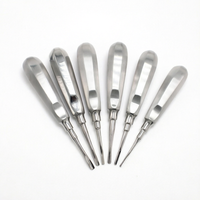 Kit d'élévateurs radiculaires dentaires en acier inoxydable, instruments chirurgicaux manuels, kit de ciseaux parodontaux en métal poli