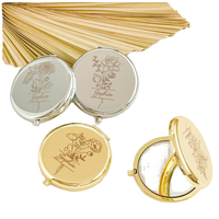 Cadeau promotionnel, mini miroir de poche rond moderne, miroir compact, cadeaux pour demoiselles d'honneur, cadeaux pour invités de mariage, personnalisé avec logo