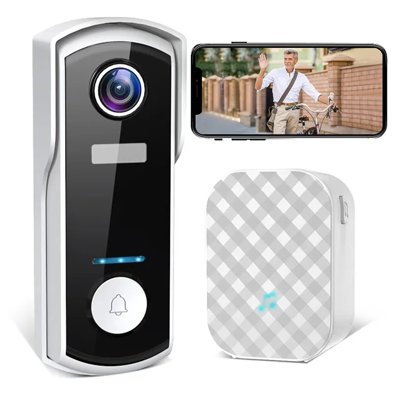 I più venduti visione notturna all'ingrosso personalizzata Tuya Smart Wifi AI campanelli campanello senza fili campanello per porte campanello Video