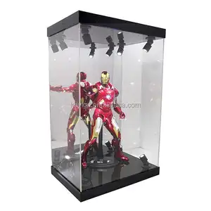 Wholesale Custom Clear Acrylic Box With Lid Mini Hobby Display Cases For Toy Figure Car Model Storage