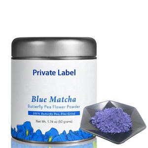Polvo de flor de guisante de mariposa <span class=keywords><strong>Matcha</strong></span> azul de grado alimenticio Soluble en agua pura de malla 450 OEM 100% - Product Image 1
