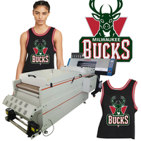 Impresora de camisetas dtf, máquina de impresión digital con 2 cabezales de calor de 60cm