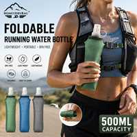 Gourde souple en TPU sans BPA de 500 ml avec bouchon magnétique à connexion rapide, étanche, idéale pour la course à pied, l'ultra-marathon, le cyclisme et la randonnée