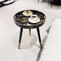 Table basse pliante en bois de style moderne, petite et portable, pour salon et chambre, décoration artistique