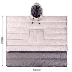Capa Multifuncional Convertible en Saco <span class=keywords><strong>de</strong></span> <span class=keywords><strong>Dormir</strong></span> <span class=keywords><strong>para</strong></span> Viajes y Montañismo, Capa Acolchada <span class=keywords><strong>para</strong></span> Acampar, Poncho <span class=keywords><strong>de</strong></span> Camping - Product Image 2