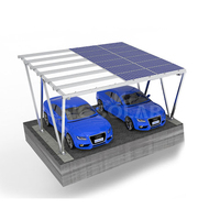 Abri de stationnement de voiture solaire étanche Pv Carports solaires en aluminium Structure de montage Abri de voiture pour panneau solaire