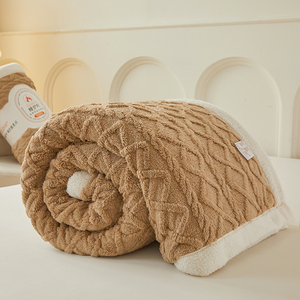 Tùy chỉnh lambswool chăn dày mùa đông san hô lông cừu chăn Nap văn phòng ấm sữa lông cừu sofa Bìa chăn - Product Image 6