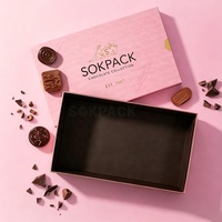 Boîte cadeau de luxe personnalisée écologique pour bonbons et aliments pour bébés, avec logo en feuille d'or, emballage en papier rigide de qualité supérieure, plateau moulé, chocolats faits à la main