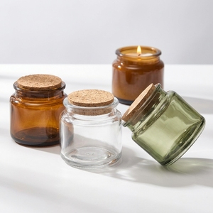 Bouteille <span class=keywords><strong>en</strong></span> <span class=keywords><strong>verre</strong></span> de 100 ml avec bouchon <span class=keywords><strong>en</strong></span> liège pour bougies de soja, <span class=keywords><strong>mini</strong></span>-récipients <span class=keywords><strong>en</strong></span> gros avec couvercle <span class=keywords><strong>en</strong></span> liège - Product Image 1