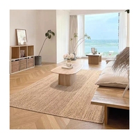 Grands tapis rectangulaires en jute pour salon