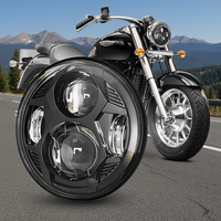 Phare LED Spider intégré de 5,75 pouces avec faisceau haut/bas, ajustement universel, garantie 1 an - Remplacement pour moto