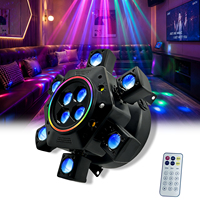 Oferta Especial: Cabeza Móvil Bee Eye de 150W y 6 Brazos, 24 Canales, 5 Rayos, LED RGBW, Láser, Estroboscópico, Control Remoto DMX512 y Sonido, Luz de Fiesta para DJ