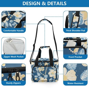 Sac isotherme portable grande capacité style hawaïen, sac isotherme personnalisé pas cher, sac de livraison alimentaire imperméable - Product Image 4