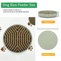 Bol pour chien ZMaker Slow Feeder avec ventouses Puzzle arrondi Bols d'alimentation pour chien en silicone Design antidérapant Bol pour chien Slow Feeder