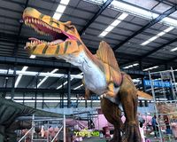 Model Dinosaurus Spinosaurus Animatronik Realistis 15m untuk Taman Petualangan, Pusat Perbelanjaan, Pameran, Penggunaan Dalam/Luar Ruangan, Silikon