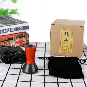 電気加熱イエローストーンキノコヘッドマッサージャー注入装置付きフェイシャルおよびアイストーンモキシブションヒーター - Product Image 6