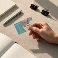 Carte de membre personnalisée CR80 en PVC transparent, étanche, avec puce RFID, formes personnalisées, code-barres, code QR, impression numérique
