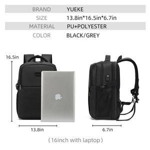 Büyük kapasiteli <span class=keywords><strong>s</strong></span>ırt çantası kitap çantası erkek seyahat su geçirmez <span class=keywords><strong>Laptop</strong></span> çantası <span class=keywords><strong>s</strong></span>ırt çantaları USB şarj portu - Product Image 4