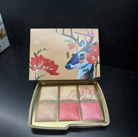 Nouvelle palette de fards à joues en gros, 6 teintes, poudre pressée pour le visage, produit cosmétique, fournisseur de marque privée