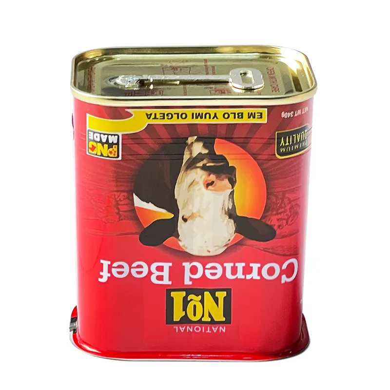 ランチョンミートまたはコンビーフメタル缶用の食品グレードキー溶接オープン台形缶メタル缶