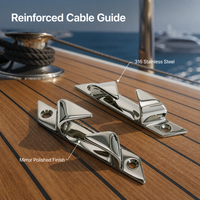 Guide-cordage renforcé pour main gauche en acier inoxydable 316 pour matériel marin, bateaux et yachts