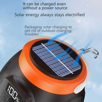 Ampoule Globe LED à énergie solaire pour l'extérieur Batterie au lithium étanche IP67 Chargement d'urgence pour le camping pour le marché de nuit