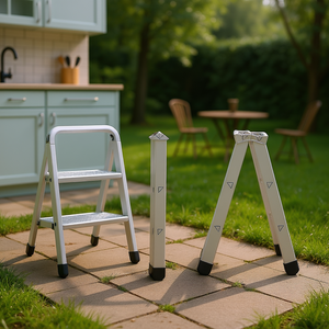 <b>Folding</b> <b>Stool</b> PIATTO Stairs Compact Lightweight Portable <b>Step</b> Ladder Indoor Outdoor Use - Product Image 3