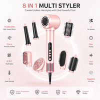 Sèche-cheveux RUCHA 8 en 1, brosse à cheveux, curler automatique haute vitesse, brosse à air chaud ionique, multi-stylers