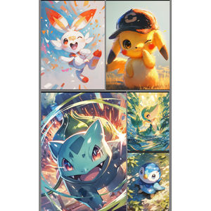 JPS Ventes Flash Boîte Mystère Pokémoned Le Monde des Pokémoned Cartes en Papier Coloré Vintage Aimants Objets de Collection Jeux de Société - Product Image 5