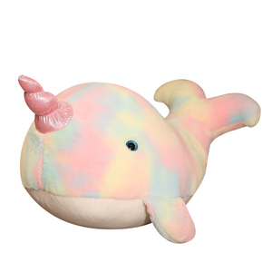 Arcobaleno balena delfino bambola peluche personalizzato peluche arcobaleno unicorno balena giocattoli animali morbido peluche balena tiro cuscino giocattolo - Product Image 1